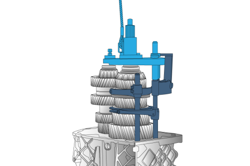 TOOL TO LIFT THE PRIMARY AND SECONDARY SHAFTS AND FORKS. ZF 16S GEARBOX, 50105053