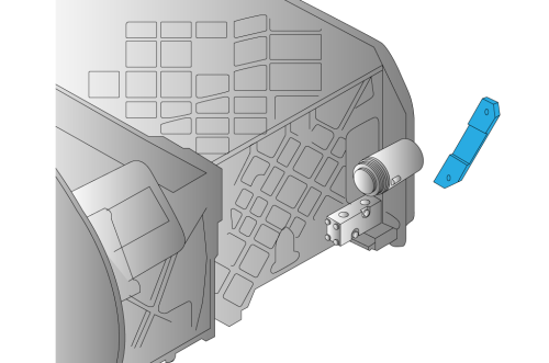 TOOL TO FIX THE CYLINDER OF THE SPLITTER GROUP. ZF 16S GEARBOX, 50105055