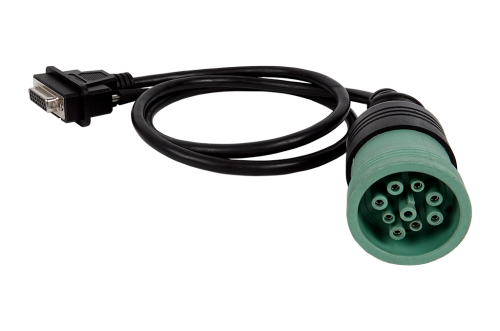 DEUTSCH 9-PIN TYPE 2 GREEN DIAGNOSTICS CABLE, JDC217.9